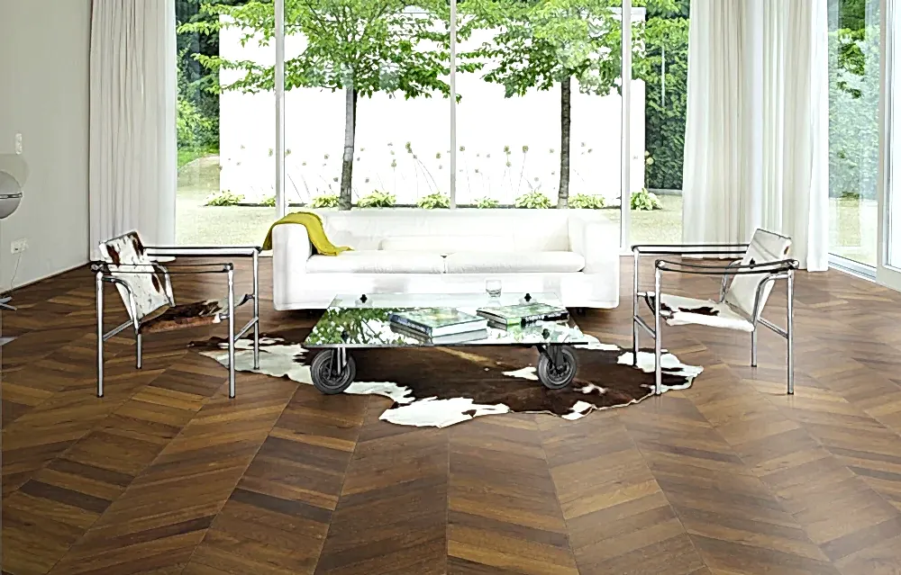 Chevron Dark Brown Macar Parke